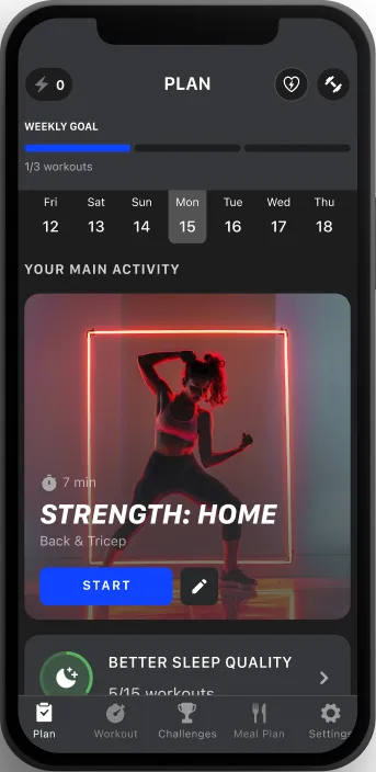 Personalized workout plan