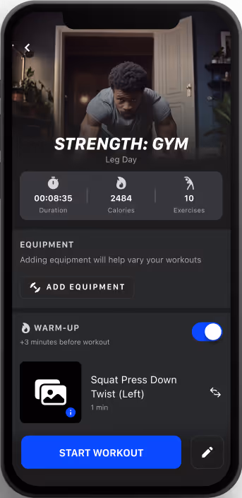 Seamless & enjoyable workout experience