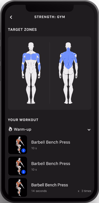 Mais de 2.000 exercícios, com ou sem equipamentos